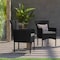 Flash Furniture Black Wicker Patio Chairs & Cream Cushions, PK 2 2-TW-3WBE074-BK-GG - alternate 10